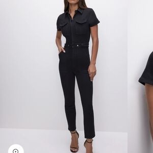 NWT Good American Classic Black Jumpsuit
